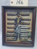 Glass display w/rare 45/50 caliber shells display