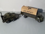 Vintage US Army Infantry Truck and Matching Trailer