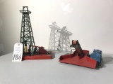 Lionel Post War #455 Oil Derrick & 397 Diesel Coal Loader