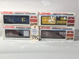 Lionel O and O27 Gauge 4pc Freight Carrier Set