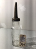 Vintage Standard Oil Company Glass Quart Oil Jar