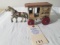 Marx Tin Wind Up Horse Drawn Milk Wagon