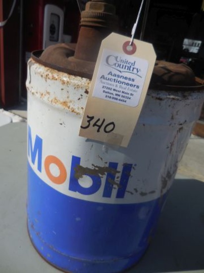 Classic Mobiloil 5 Gal. gas can