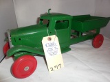 Vintage Wyandotte green dump truck