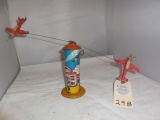 Vintage Marx Tin Mechanical WInd Up Sky Hawk Toy