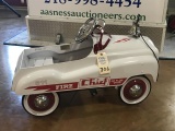 Fire Chief Pedal Car- White