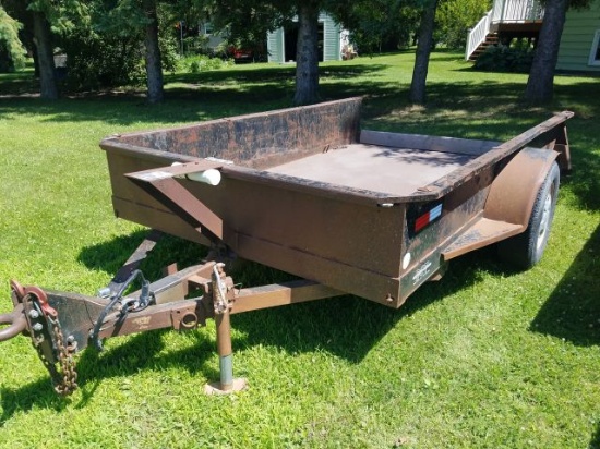 Otp Steel 10ft Pan Trailer W/ Pintel Hitch #1015 W/title