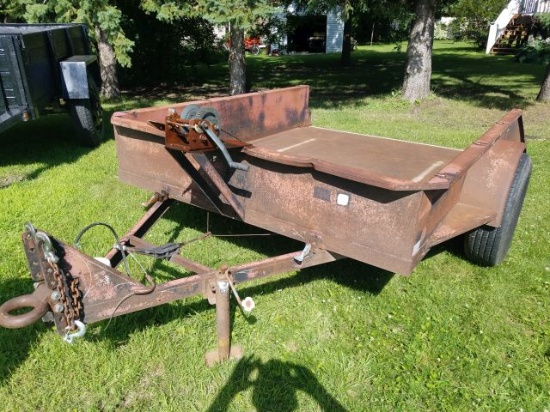 Otp Steel 8ft Pan Trailer W/pintel Hitch -#1176 W/title