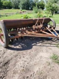 Classic Oliver 10ft End Wheel Drill On Rubber W/steel Spokes
