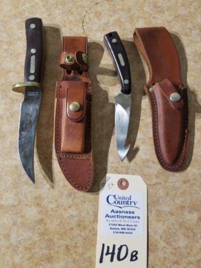 Schrade "Old Timer" Hunting Skinning Knives w/Sheaths