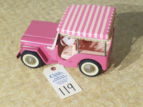 Tonka pink Jeep with surrey on top
