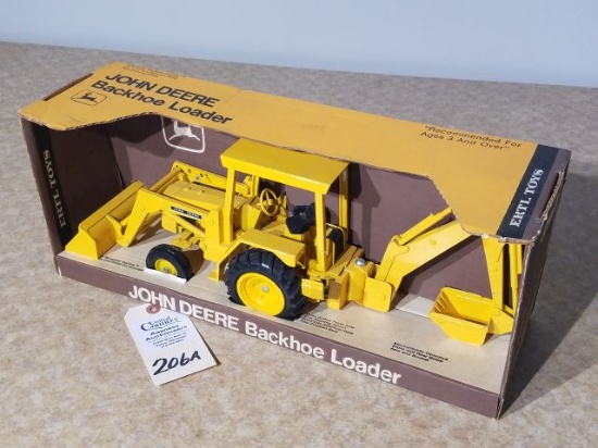 Ertl John Deere yellow backhoe loader