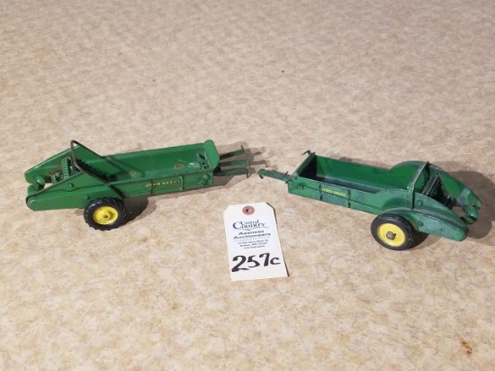 (2) Vintage JD Tractor Soreaders