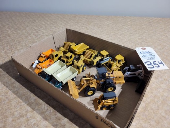 Box of 1/64 CAT and Case Construction Equipment Norscot and Ertl