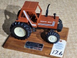Hesston Model 980 DT Limited Edition Tractor 1/16 scale w/walnut base  -Commemorative Series (Metal