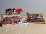 Rescue Fire Truck, Super Engine Fire Truck And Engine No. 7 Fire Truck (2 NIB) (3) Plastic