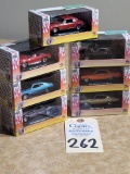 M2 Machines 1/64 Die Cast Muscle Cars 68 Mercury Cougar 66 Chevy Corette 427, 1970 Ford Torino GT, 7