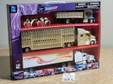 New Ray 1/43 Kenworth Livestock and Freight Transp Die Cast with plastic (NIB)