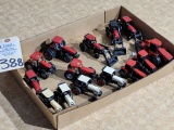 Box of Ertl 1/64 Die Cast International Case IH and Case Tractors - 14 total