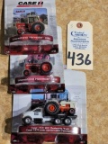 Ertl 1/64 Case 1570 Tractor w/dealership truck, IH 1456 and IH14186- 3 total (NIB)