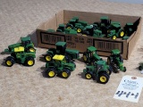 Large box of 1/64 scale Ertl John Deere tractors 27 total