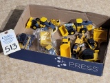Box of Ertl 1/64th Die-Cast and Plastic Construction Equipment