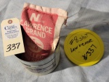 25lb bag in can- Lawrence #8 Chilled Lead Shot (orig bag)