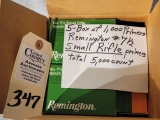 (5) Box of 1,000 Primers Remington No. 7 ½ Small Rifle
