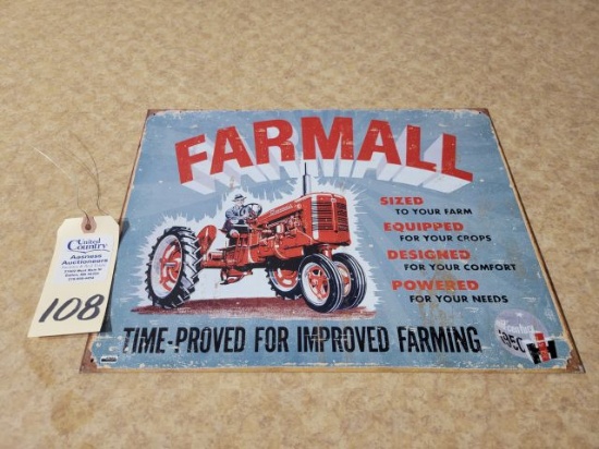 Farmall Time-Proved for Improved Farming Sign