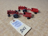 (2) Slik-Toys Tractors and Wagons