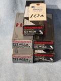 Winchester 223cal WSSM Ammo (5) Boxes