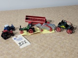 6 pc's -Steam Tractor w/Thresher,