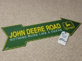 John Deere Road Metal Arrow Sign