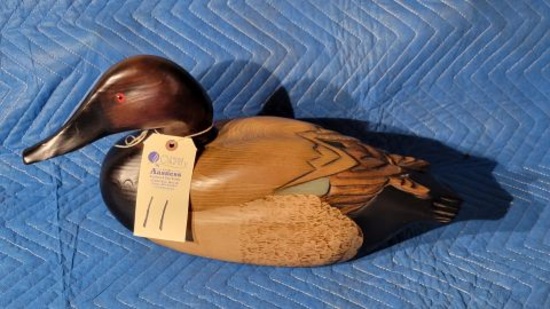 Hand Carved Wooden Duck Decoy Kansas