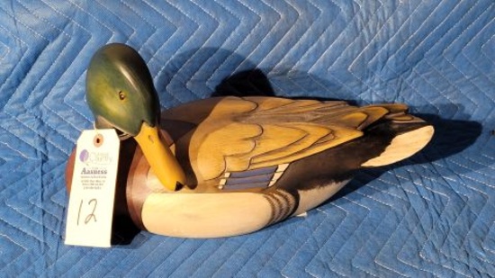 Hand Carved Wooden Duck Decoy Encore Collection