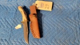 Skinner Knife with Elk Handle & Homemade