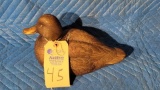 Ducks Unlimited Hand Carved Wooden Duck Decoy