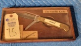 Engraved Saddle Knife in Case