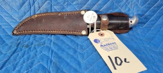 Western 10in Knife w/leather