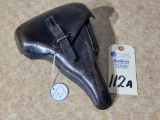 Original Leather Holster (WWII Waffenamts) and extra clip – Lot 112 Model P38 (AC42) Fits