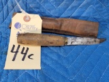 Handmade 7in Knife w/wood handle & leather sheath