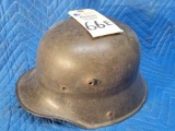 German WWI Helmet (original) w/aftermarket leather liner