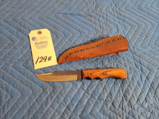 Custom-made wood handled 9 ½” knife