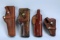 4 Leather Western Style Holsters