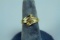 14K Gold Ladies Ring w/ Baguette Diamonds, Sz. 6