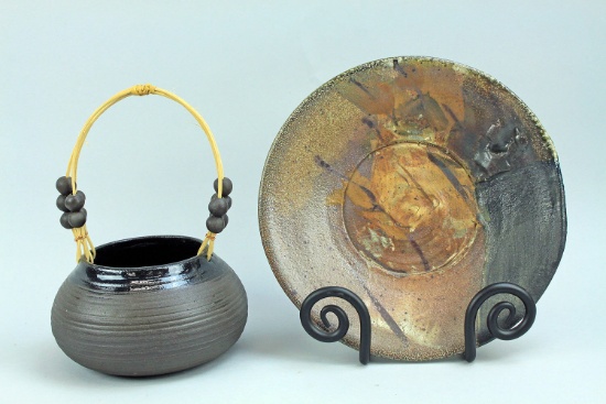 Ceramic Pot and Raku Fired Plate