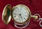 Elgin 18 Size 17 Jewel Pocket Watch w/ Hunter Case, Ca. 1909