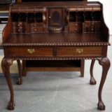 Desk w/ Carved Detail Cabriolet Legs