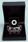 Ladies Silver Cuff - Bangle w/ Cintrine, Amethyst & Peridot Stones