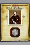 1884-O Morgan Silver Dollar, PCS Legends of West W/Stamp Kit Carson, unc.